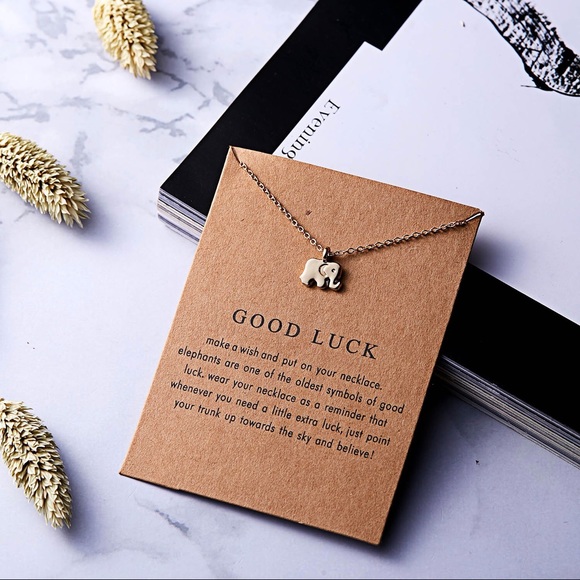 “Good Luck” Inspirational Elephant Necklace - Picture 4 of 6
